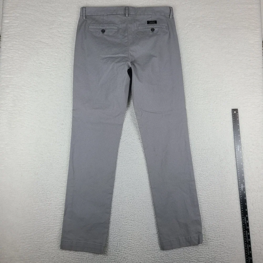 Banana Republic Pants Mens 33x34 Gray Geometric Aiden Chino Straight Leg